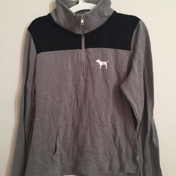 PINK grey quarter zip - Picture 1 of 3